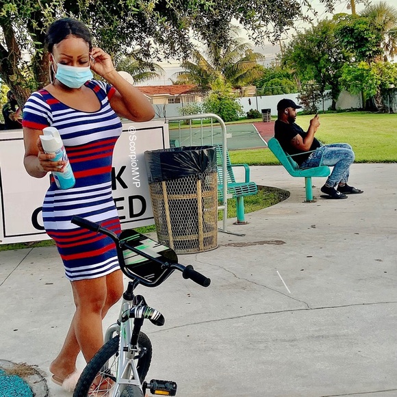 Bodycon Dress Sexy Slim Color Stripe Print - Picture 2 of 10